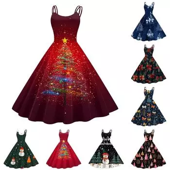 Женское модное печатное сексуальное коктейльное платье без бретелек в готическом стиле в стиле панк-винтаж XXL