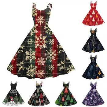 Женское модное печатное сексуальное коктейльное платье без бретелек в готическом стиле в стиле панк-винтаж M синий