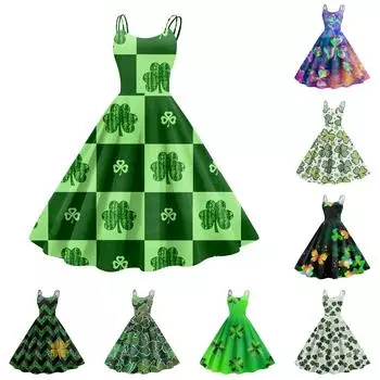 Женское модное печатное сексуальное коктейльное платье без бретелек в готическом стиле в стиле панк-винтаж L армия зеленый