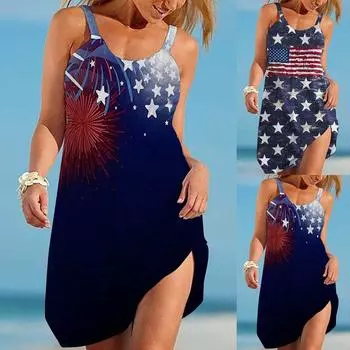 Женское модное платье-макси без рукавов с градиентным принтом XL чёрный