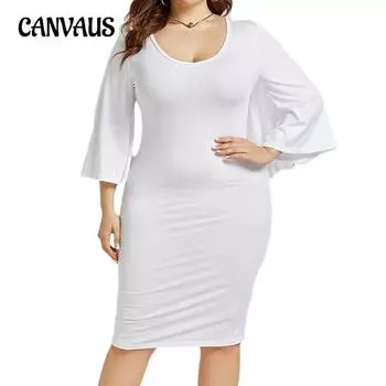 Женское модное платье-плащ «летучая мышь» больших размеров с открытой спиной и рукавами-трубами, с сумкой на бедрах 1XL чёрный