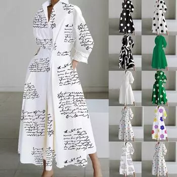 Женское модное платье с длинным рукавом и V-образным вырезом для женщин L чёрный