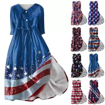 Женское модное платье с откидным воротником и рукавами 3/4 с принтом L чёрный