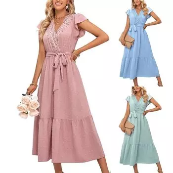 Женское модное повседневное бандажное платье без рукавов с цветочным принтом S зелёный