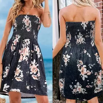 Женское модное повседневное платье без рукавов