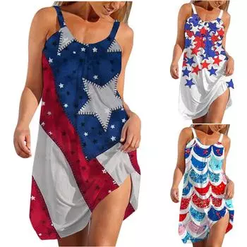 Женское модное пуловерное платье без рукавов с круглым вырезом и подтяжками XL синий