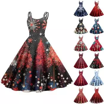 Женское модное рождественское печатное сексуальное коктейльное платье без бретелек в готическом стиле в стиле панк-винтаж XXL белый