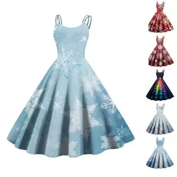 Женское модное сексуальное коктейльное платье без бретелек с рождественским принтом в стиле панк, винтажное платье. XXXXL чёрный