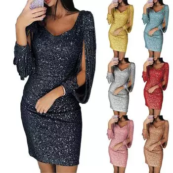 Женское модное сексуальное однотонное платье без рукавов с короткими рукавами L чёрный