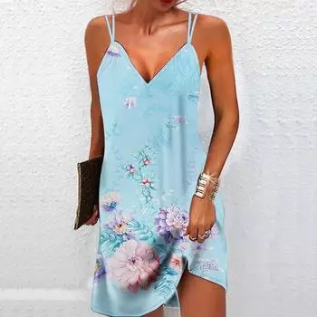 Женское модное сексуальное платье без бретелек с 3D цветочным принтом бегонии, свободное камуфляжное платье с v-образным вырезом XS фиолетовый