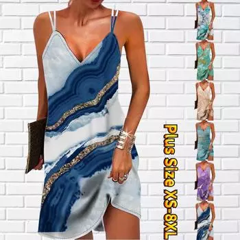 Женское модное сексуальное платье без бретелек с 3D мраморным узором и золотым краем, свободное платье-бретелька с v-образным вырезом XS зелёный