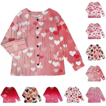 Женское модное теплое трикотажное пальто с длинным рукавом и принтом XXL белый