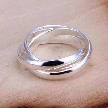Женское модное ювелирное кольцо, размер США 6, 7, 8, 9 6 серебряный
