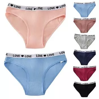 Женское мягкое и удобное нижнее белье больших размеров со средней и низкой талией, модное движение L чёрный