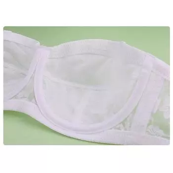 Женское Нескользящее нижнее белье большого размера, собранный бюстгальтер-минимайзер, невидимый летний ультратонкий топ-труба, мягкое стальное кольцо, бюстгальтер без бретелек, нижнее белье, топ 80D белый