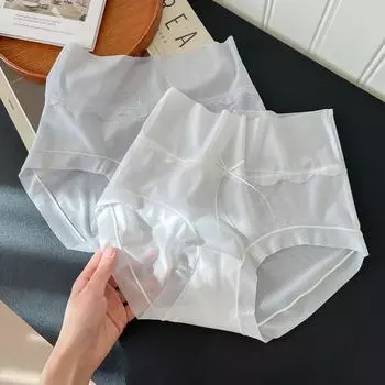 Женское нижнее белье, эластичные дышащие, антибактериальные трусики без следов, тонкие трусы со средней талией One Size