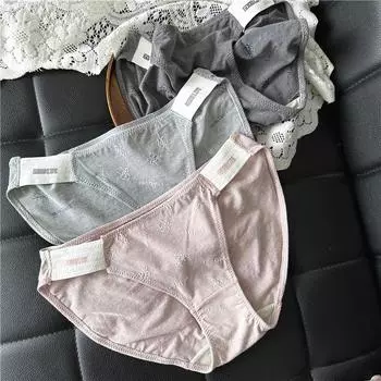Женское нижнее белье, эластичные хлопковые трусы с буквенным принтом, милые сексуальные трусы с низкой талией, женские трусики One Size