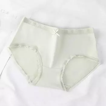 Женское нижнее белье, антибактериальные дышащие бесшовные трусы из чистого хлопка для девочек, тонкие шорты со средней талией M миндальный