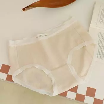 Женское нижнее белье, антибактериальные, мягкие, удобные, милые трусики для девочек, трусы со средней талией больших размеров для девочек M розовый