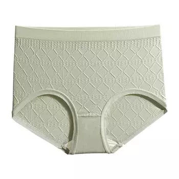 Женское нижнее белье, антибактериальные трусы со средней талией, дышащие бесшовные трусики больших размеров для девочек, женские треугольные шорты с подтяжкой бедер One Size