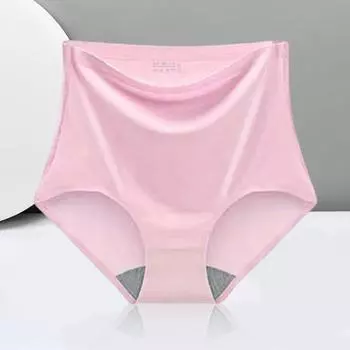 Женское нижнее белье без следов, высокая эластичность, мягкие трусики с высокой талией, высокие эластичные трусики большого размера, повседневные внутренние 3XL фиолетовый