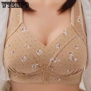 Женское нижнее белье большого размера без стального кольца, топ без рукавов, бюстгальтер с приемом на груди, антипровисающий бюстгальтер с красивой спинкой 44/100C