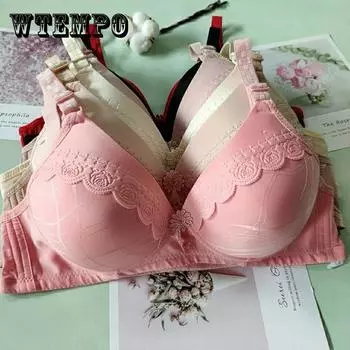 Женское нижнее белье большого размера без стальных колец, удобный дышащий сексуальный бюстгальтер с непровисающим принтом 42/95C