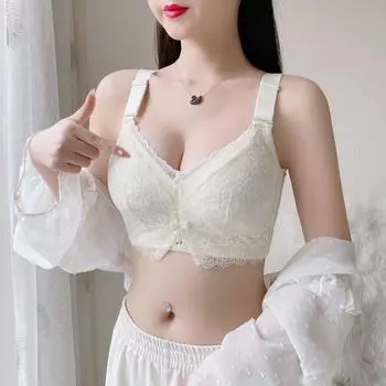 Женское нижнее белье большого размера, бюстгальтер, большая чашка, ультратонкая модель, без стального кольца, регулировка, уменьшение груди и сбор груди 34/75B