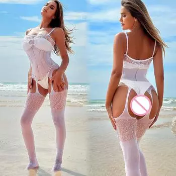 Женское нижнее белье, цельный сетчатый обтягивающий костюм, эротический сетчатый ажурный прозрачный комбинезон, сексуальный чулок для всего тела XXS