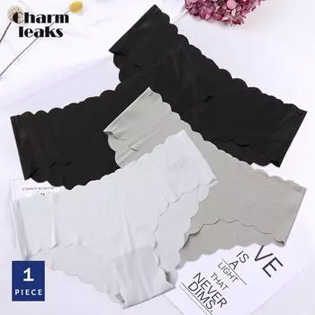 Женское нижнее белье Charmleaks, бесшовные трусики, 1 шт., однотонные трусы-танга с мягким базовым низом