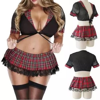 Женское нижнее белье для секс-игр, нижнее белье для школьниц, сексуальный комплект нижнего белья для ролевых игр, студенческие костюмы, юбка, наряд M