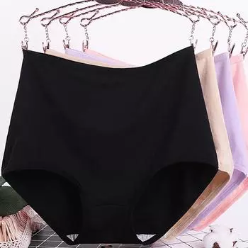 Женское нижнее белье, дышащие трусики с высокой талией, трусы больших размеров XL XXL 3XL 4XL 5XL 6XL XL поросенок розовый