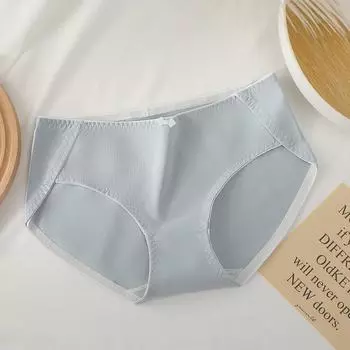 Женское нижнее белье, хлопковое нижнее белье со средней талией, большие женские удобные простые стильные дышащие свежие трусы телесного цвета L розовый