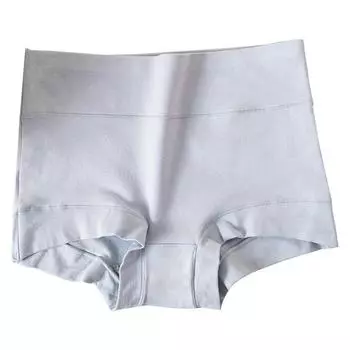 Женское нижнее белье, хлопковое треугольное нижнее белье с высокой талией, однотонное эластичное нижнее белье большого размера L