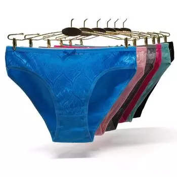 Женское нижнее белье, хлопковые сексуальные трусики, однотонные кружевные мягкие трусы с низкой талией для девочек, женские трусики, 6 шт. M