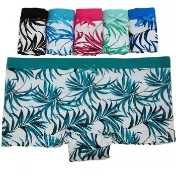 Женское нижнее белье, хлопковые шорты-боксеры с низкой талией, женские трусики, трусики, женское нижнее белье, 6 шт./лот M