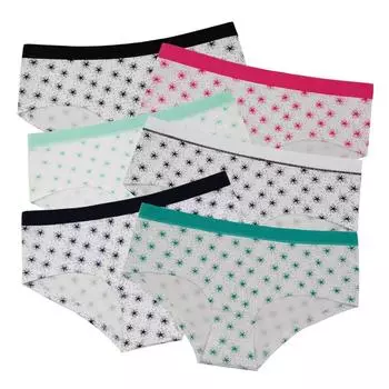 Женское нижнее белье, хлопковые трусики с милым принтом одуванчиков, трусы с низкой посадкой для девочек, женские трусики, 6 шт./компл. M