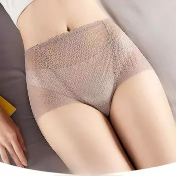 Женское нижнее белье Honeycomb с высокой талией, удобное, из чистого хлопка, пояс для промежности, корректирующее тело, подтягивающее ягодицы, трусики-треугольники больших размеров L белый