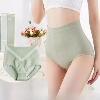 Женское нижнее белье Honeycomb с высокой талией, удобный пояс, корректирующий фигуру, подтягивающий ягодицы, трусики-треугольники больших размеров M серый