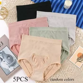 Женское нижнее белье Honeycomb с высокой талией, удобный пояс, корректирующий фигуру, подтягивающий ягодицы, трусики-треугольники больших размеров M