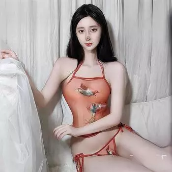 Женское нижнее белье и пижамный комплект Phoenix с вышивкой и шнуровкой One Size