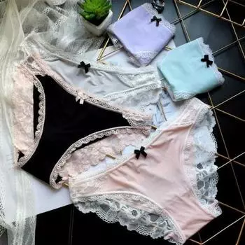 Женское нижнее белье Ice Silk, сексуальные кружевные трусики с низкой талией, бесшовные, не показывающие трусы M светло-серый