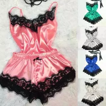 Женское нижнее белье из 2 предметов, ночная рубашка Babydoll, ночная рубашка, комплект нижнего белья One size синий