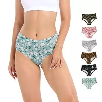 Женское нижнее белье из чистого хлопка, трикотажные трусы-боксеры с высокой талией, утягивающие живот, дышащие и защищающие от воздействия внешней среды S