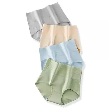 Женское нижнее белье из чистого хлопка в штучной упаковке, дышащее нижнее белье с высокой талией, хлопковые женские трусы L