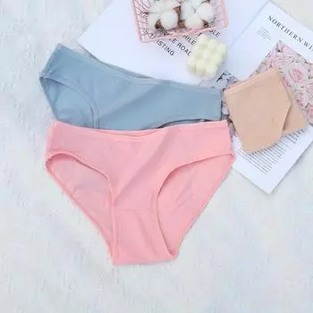 Женское нижнее белье из чистого хлопка, прецизионные трусики с треугольными чашечками, однотонные милые трусики больших размеров для девочек S