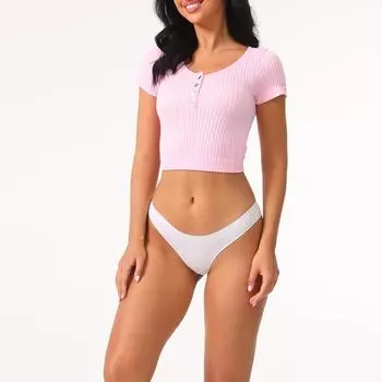 Женское нижнее белье из чистого хлопка, дышащее, комфортное, конфетного цвета, сексуальные, с низкой посадкой, стринги S