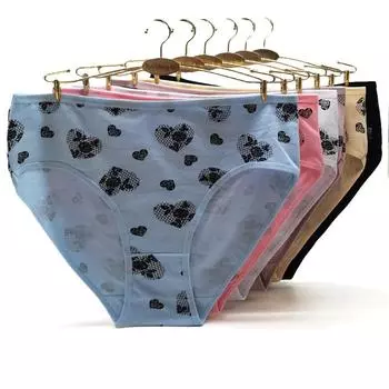 Женское нижнее белье из хлопка со средней посадкой с цветочным принтом, женские трусы для мам, трусики, нижнее белье больших размеров, 6 шт. в комплекте XXL