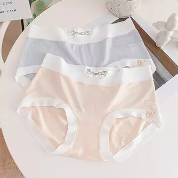 Женское нижнее белье из модала, мягкие дышащие трусы телесного цвета со средней талией, удобные треугольные трусики для женщин One Size
