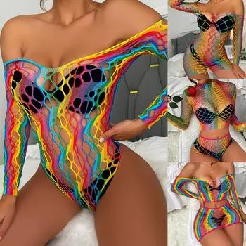 Женское нижнее белье Купальники Боди Ажурное платье Мини #1